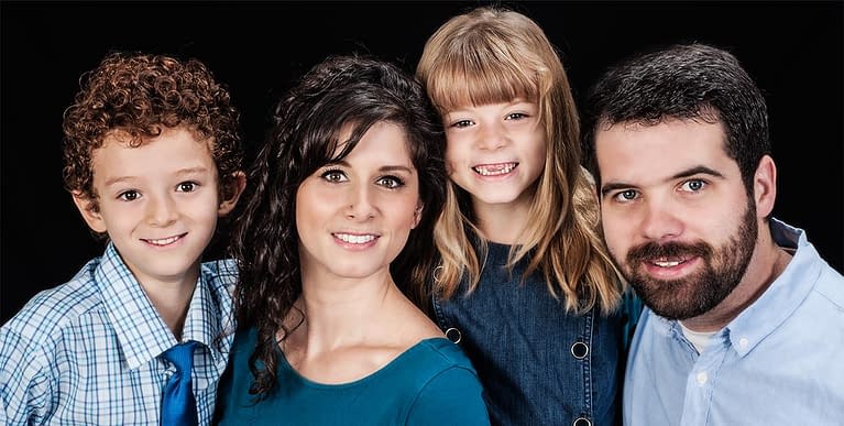 In Studio Family Portrait with Kids