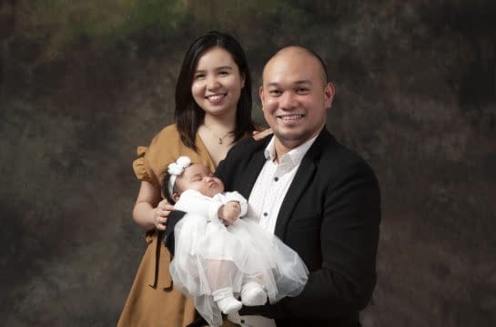 Photographer for Family photos. Mother and Father with newborn baby taken at moments in time photography studio Halifax Photographer for Family photos. Mother and Father with newborn baby taken at moments in time photography studio Halifax